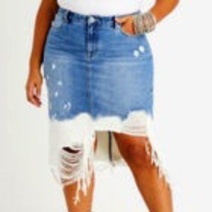 Sz 30 Ashley Stewart Dip Dye Skirt